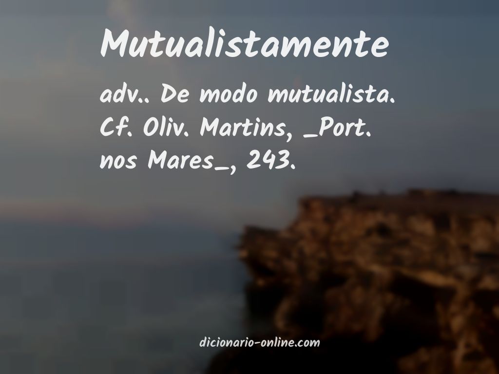 Significado de mutualistamente