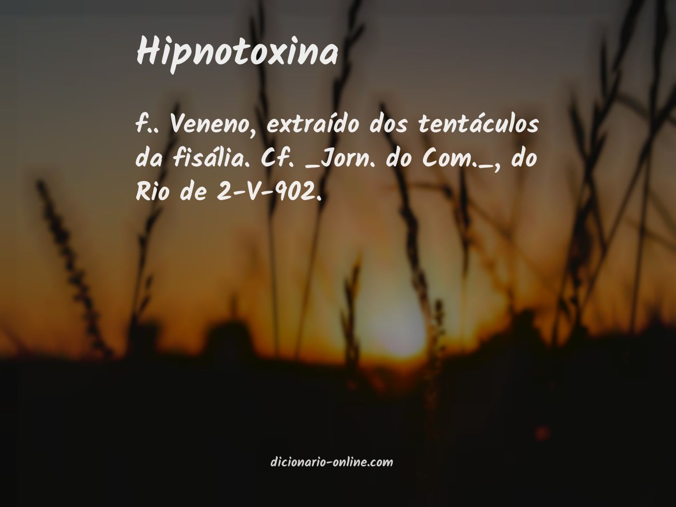 Significado de hipnotoxina