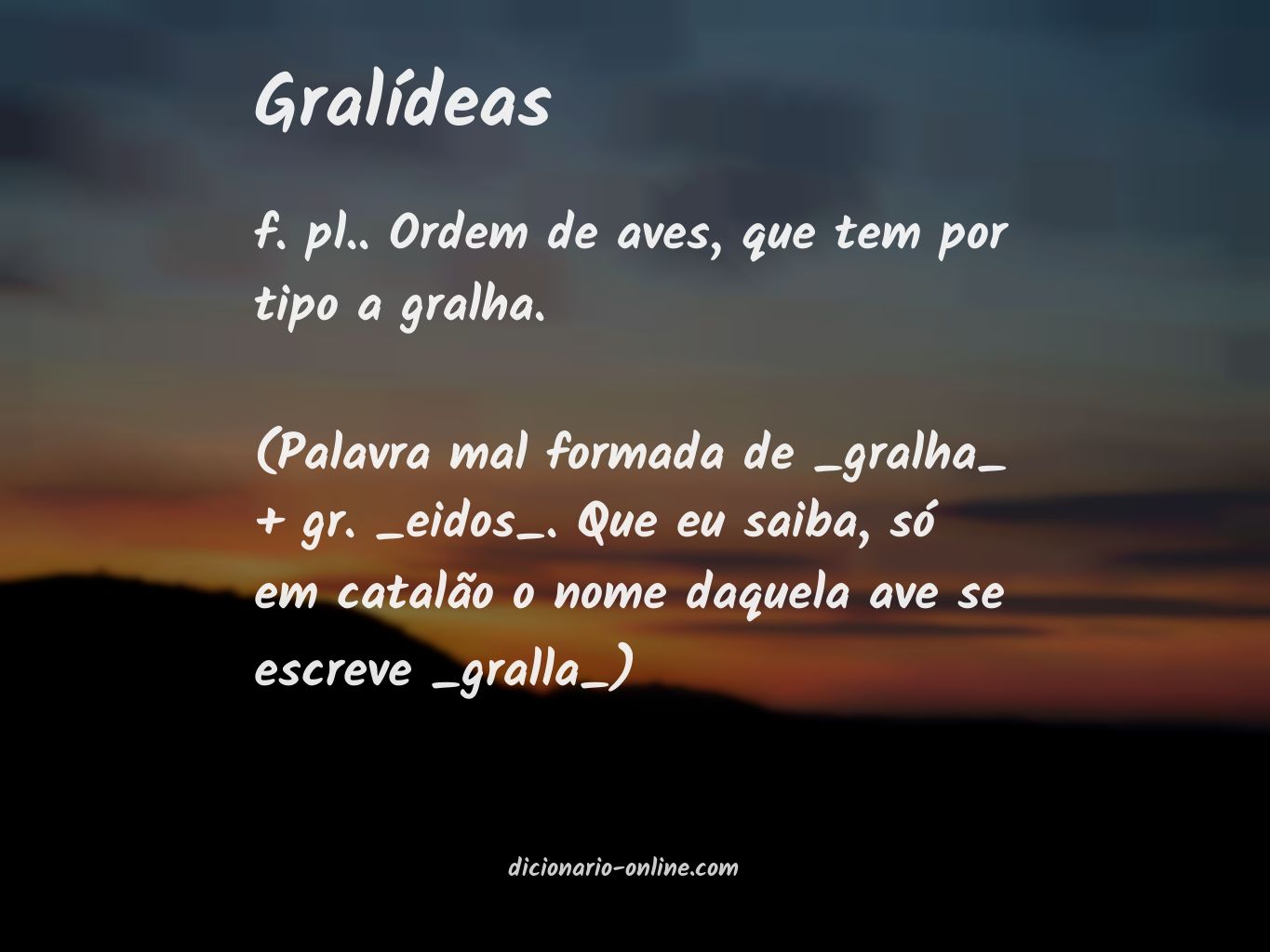 Significado de gralídeas