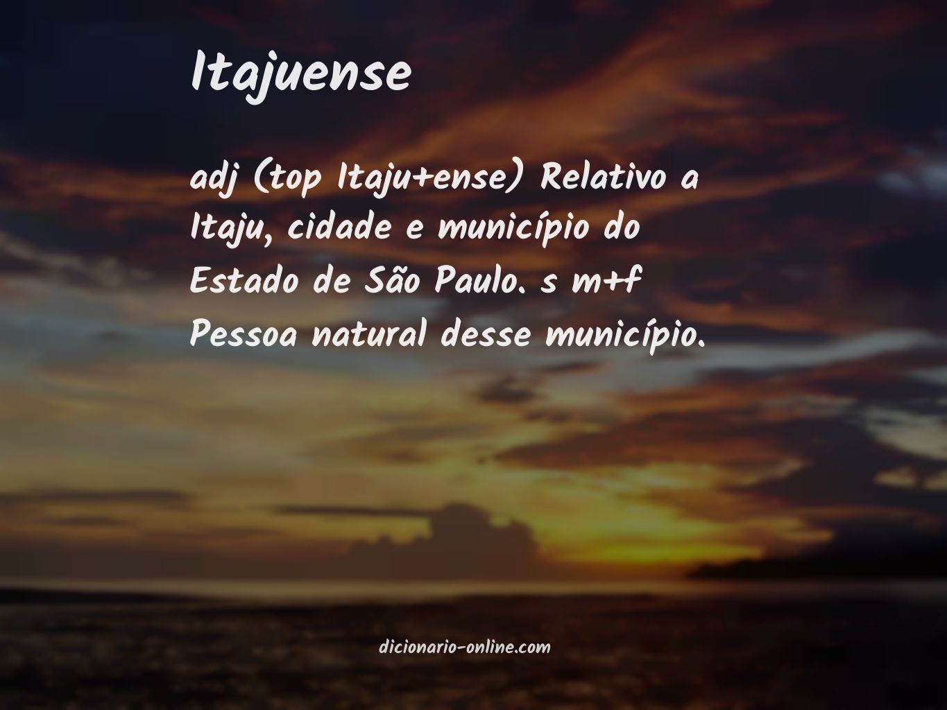 Significado de itajuense