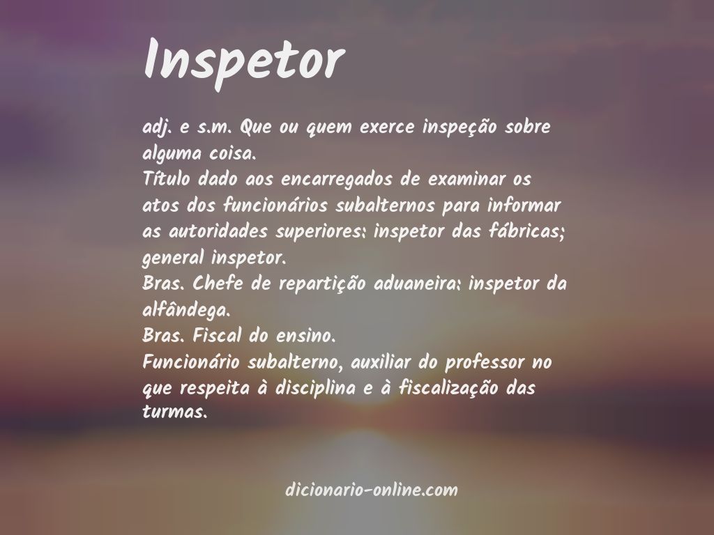 Significado de inspetor