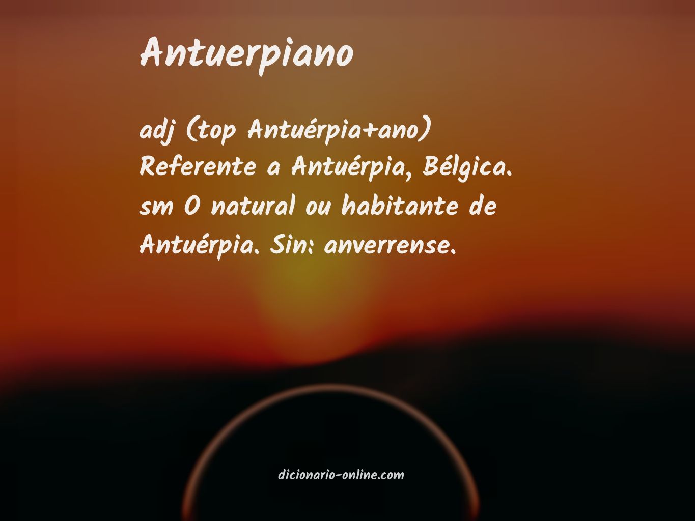 Significado de antuerpiano