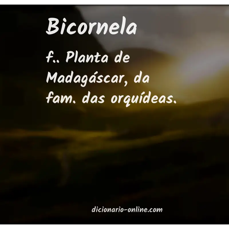 Significado de bicornela