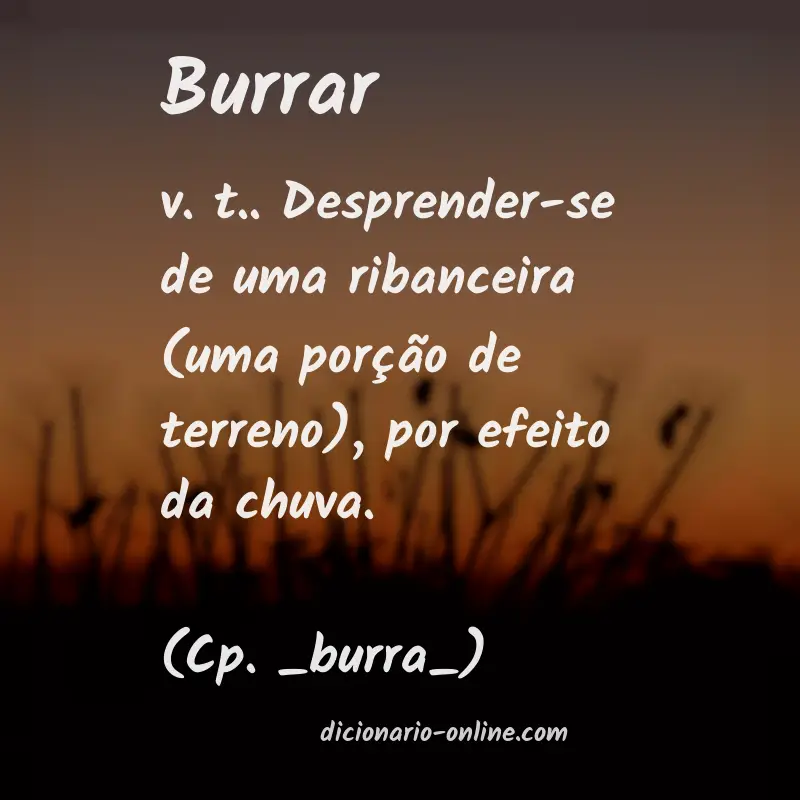 Significado de burrar