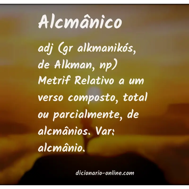 Significado de alcmânico
