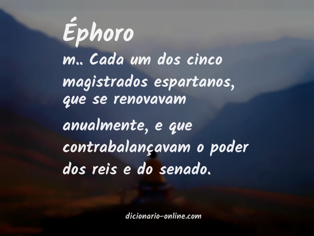 Significado de éphoro