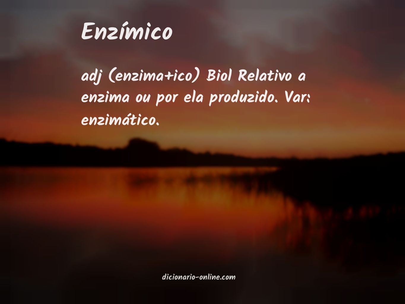 Significado de enzímico