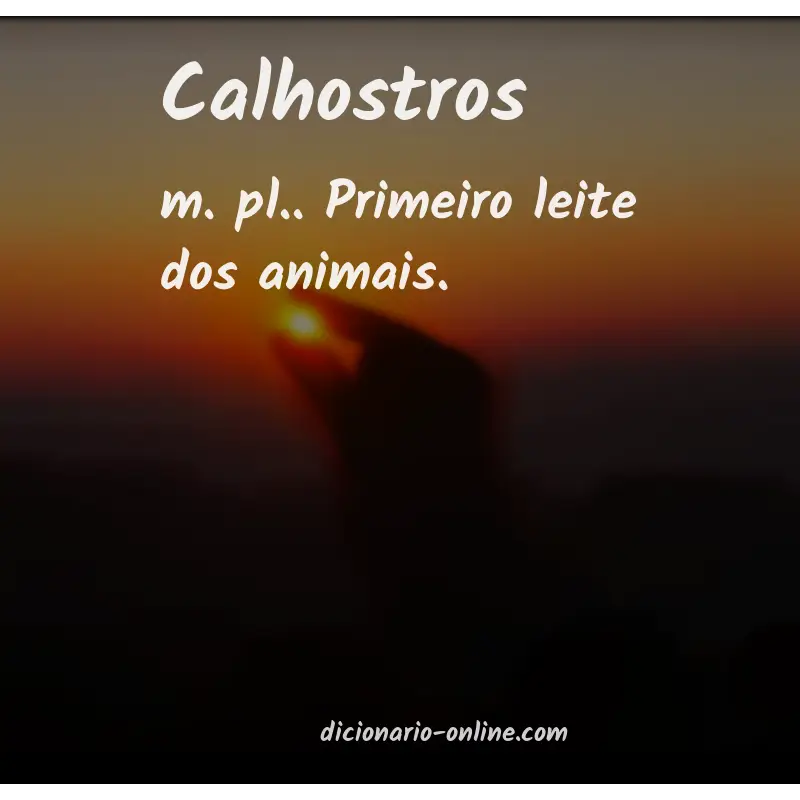Significado de calhostros