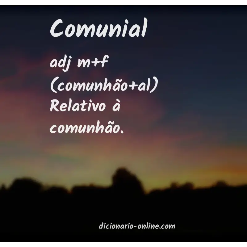 Significado de comunial