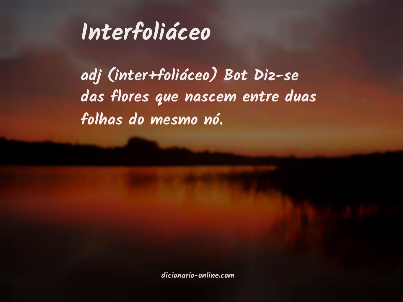 Significado de interfoliáceo