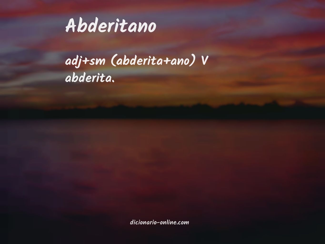 Significado de abderitano