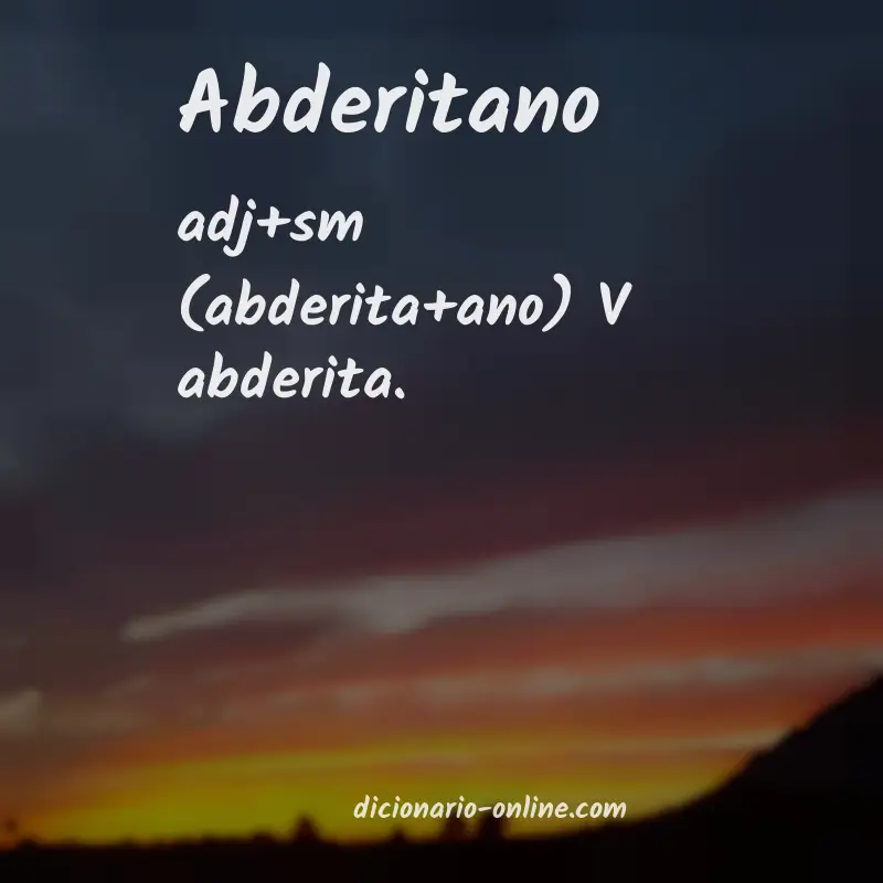 Significado de abderitano