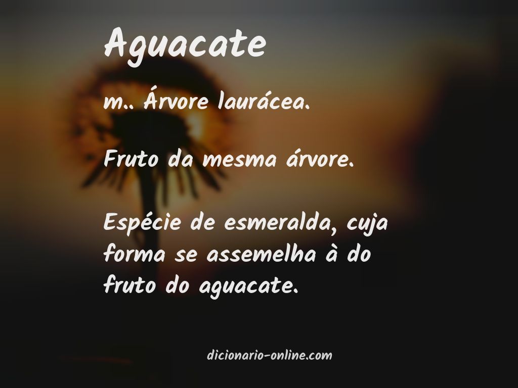 Significado de aguacate