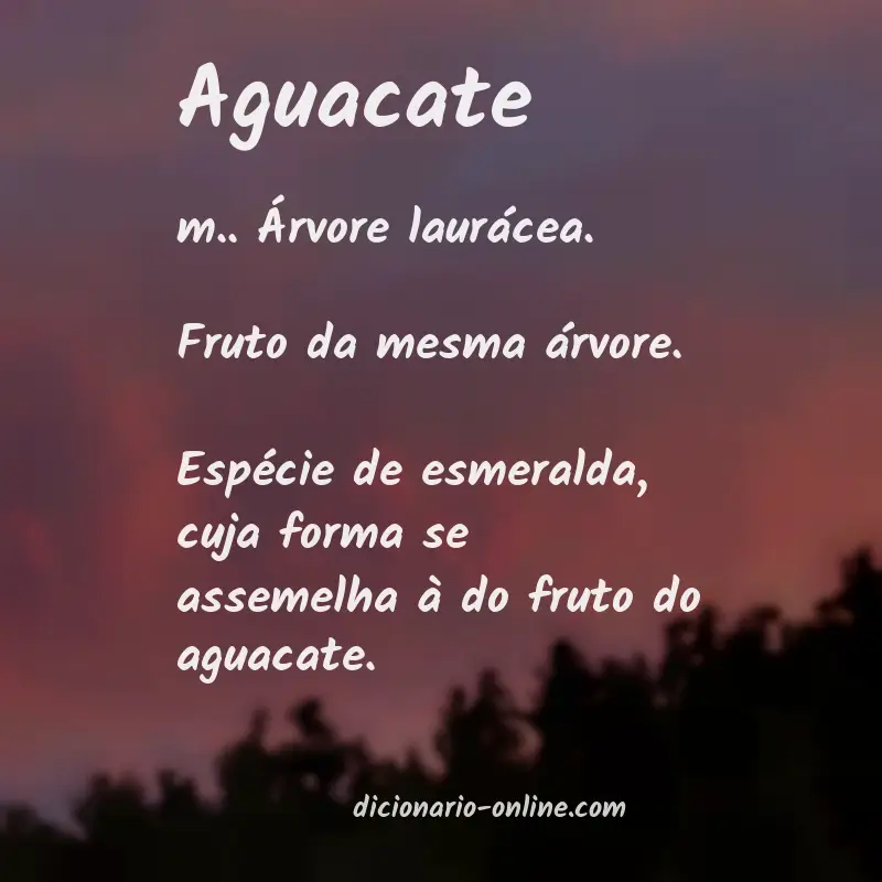 Significado de aguacate
