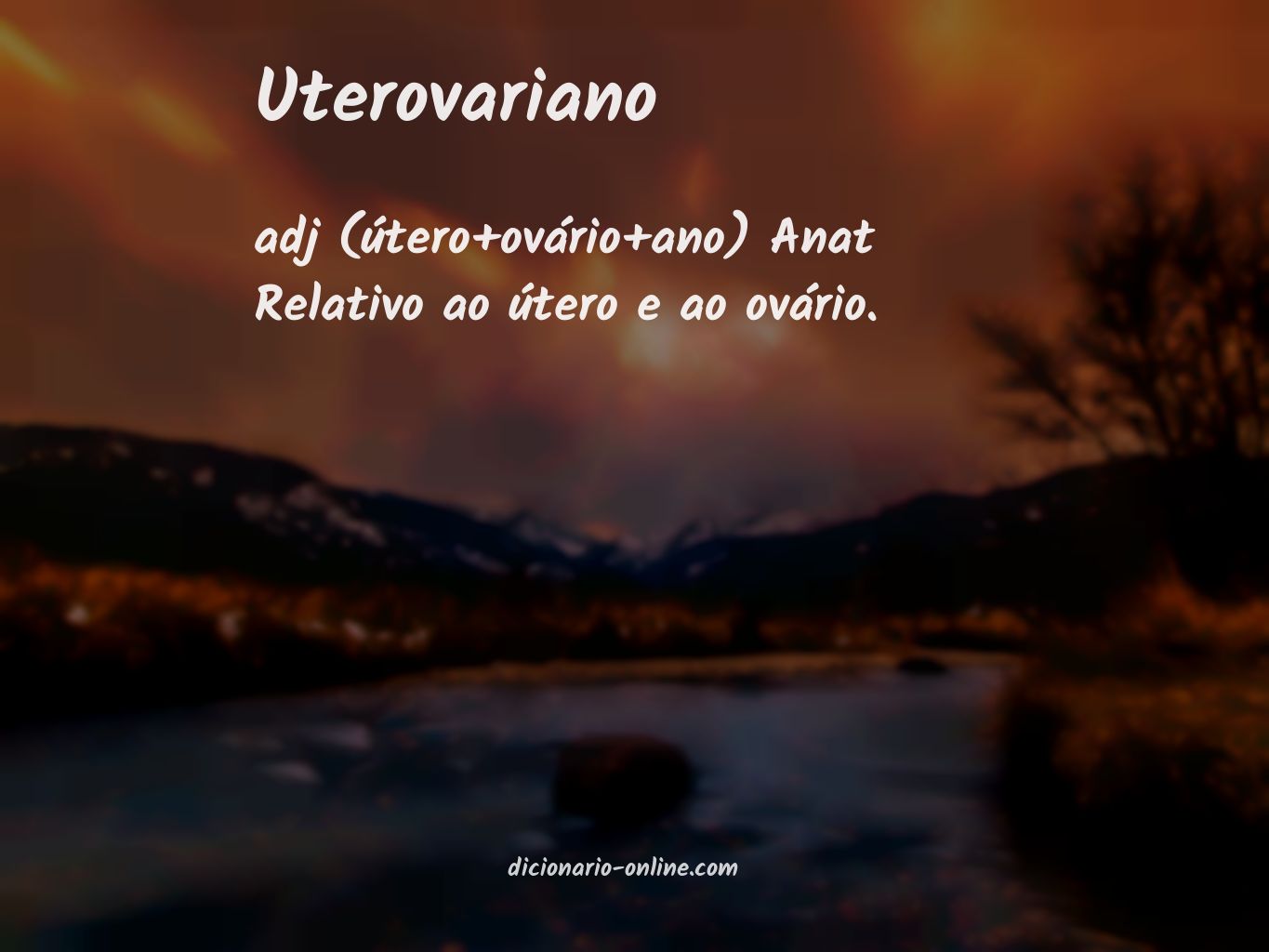 Significado de uterovariano