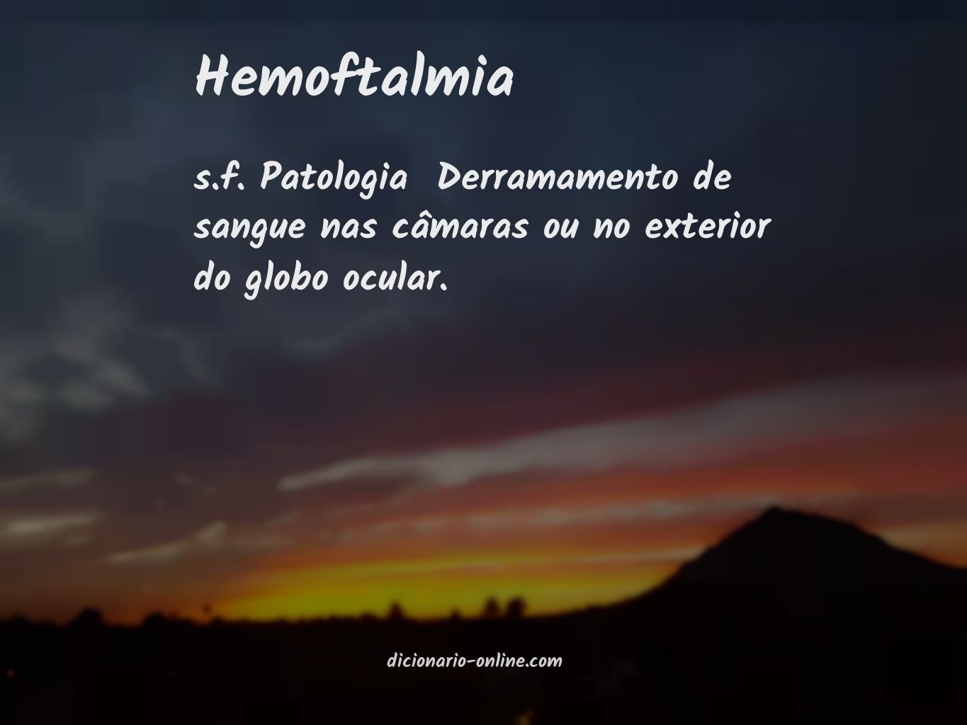 Significado de hemoftalmia