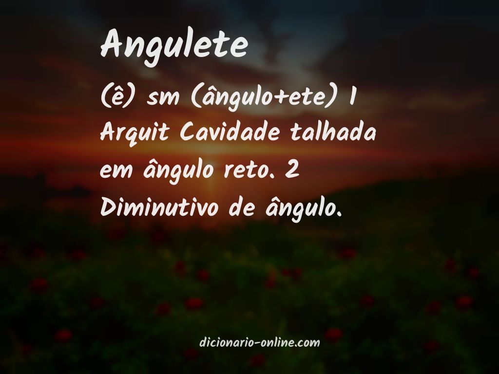 Significado de angulete