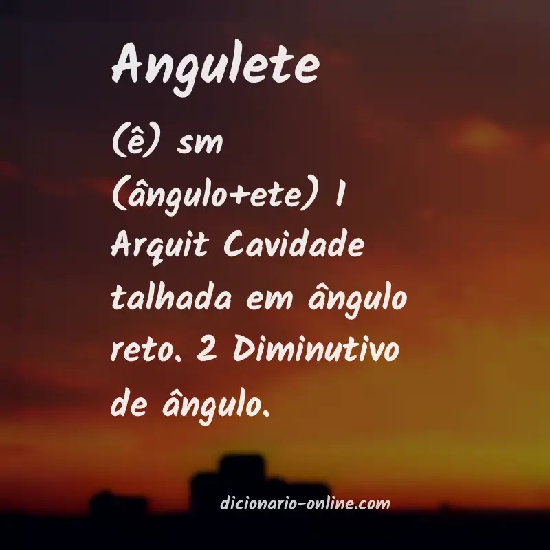 Significado de angulete