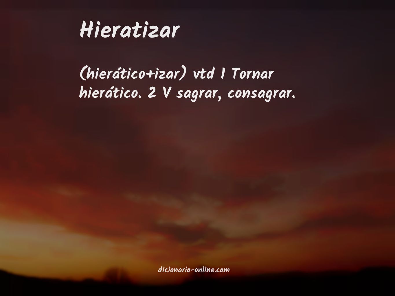 Significado de hieratizar