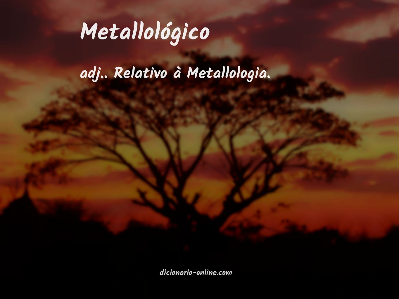 Significado de metallológico