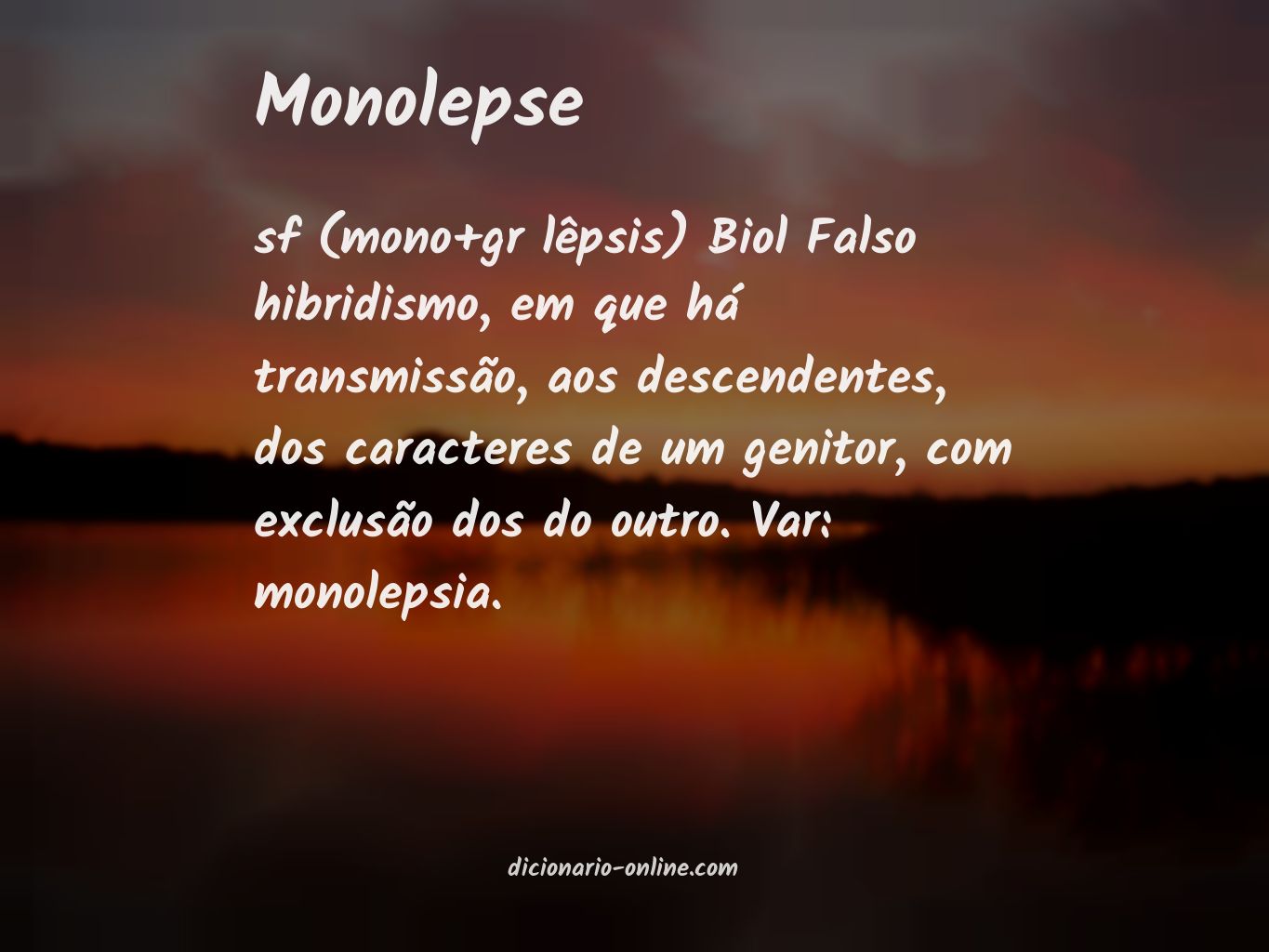 Significado de monolepse
