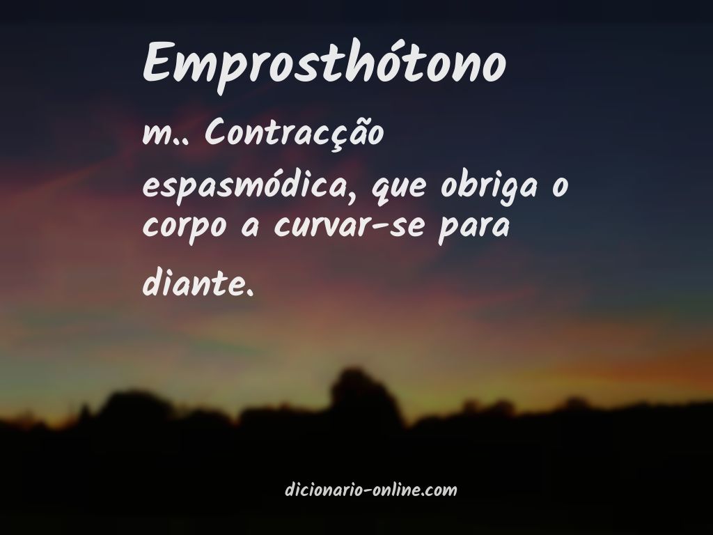 Significado de emprosthótono