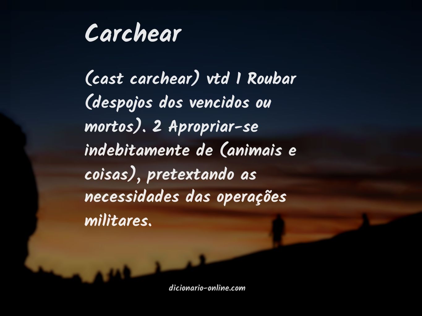 Significado de carchear