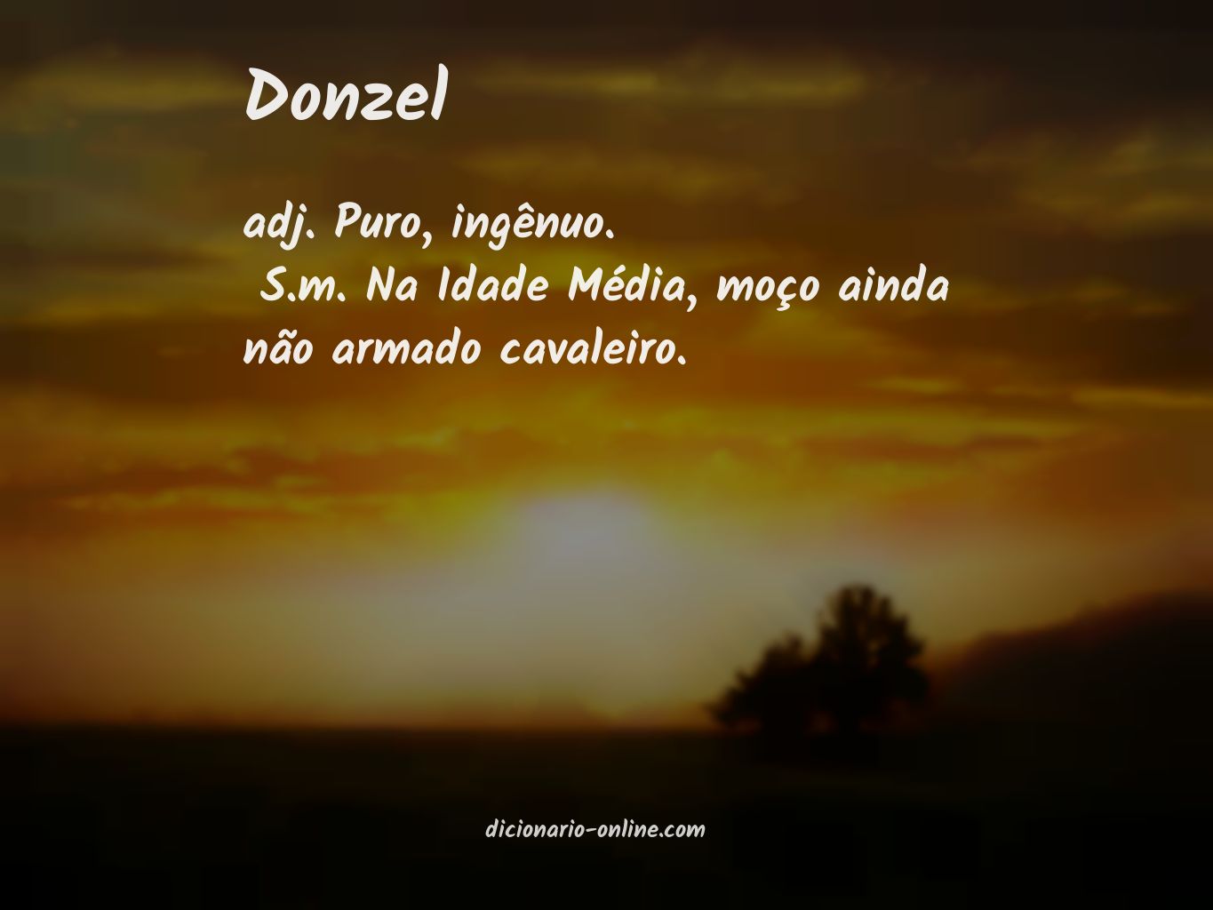 Significado de donzel
