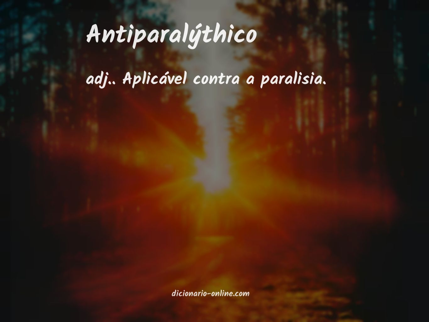 Significado de antiparalýthico