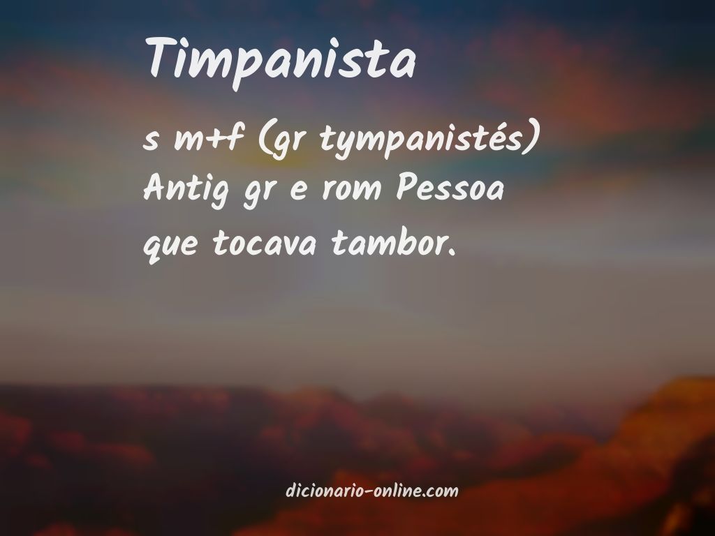 Significado de timpanista