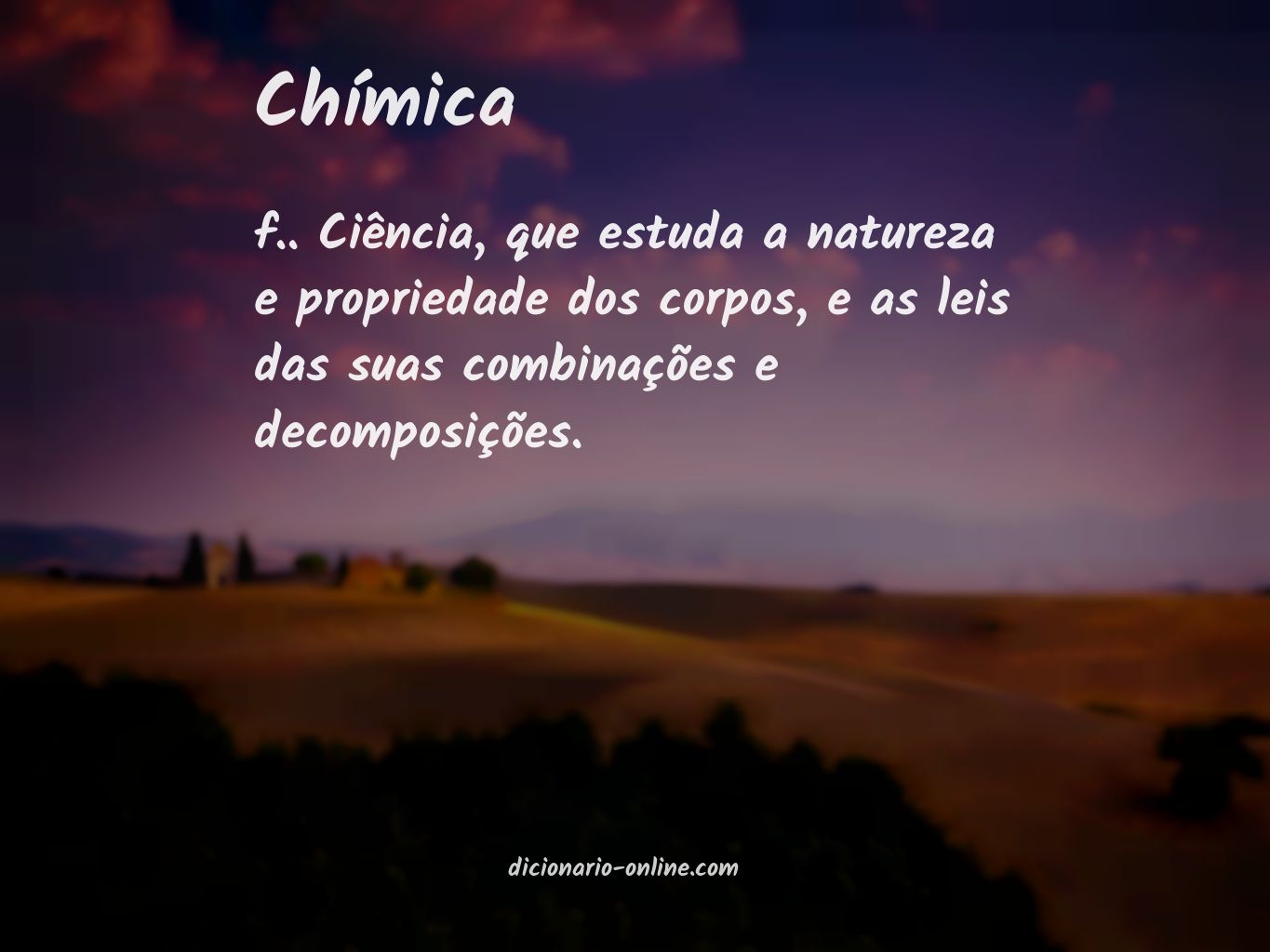 Significado de chímica