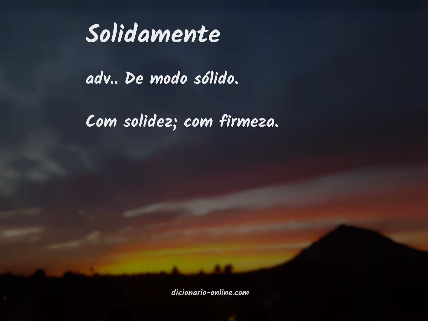 Significado de solidamente