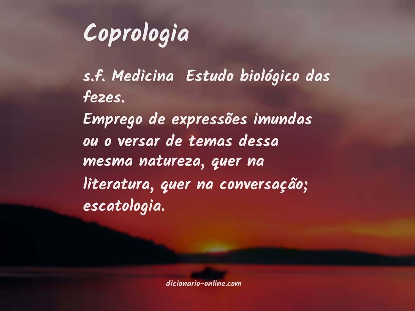 Significado de coprologia