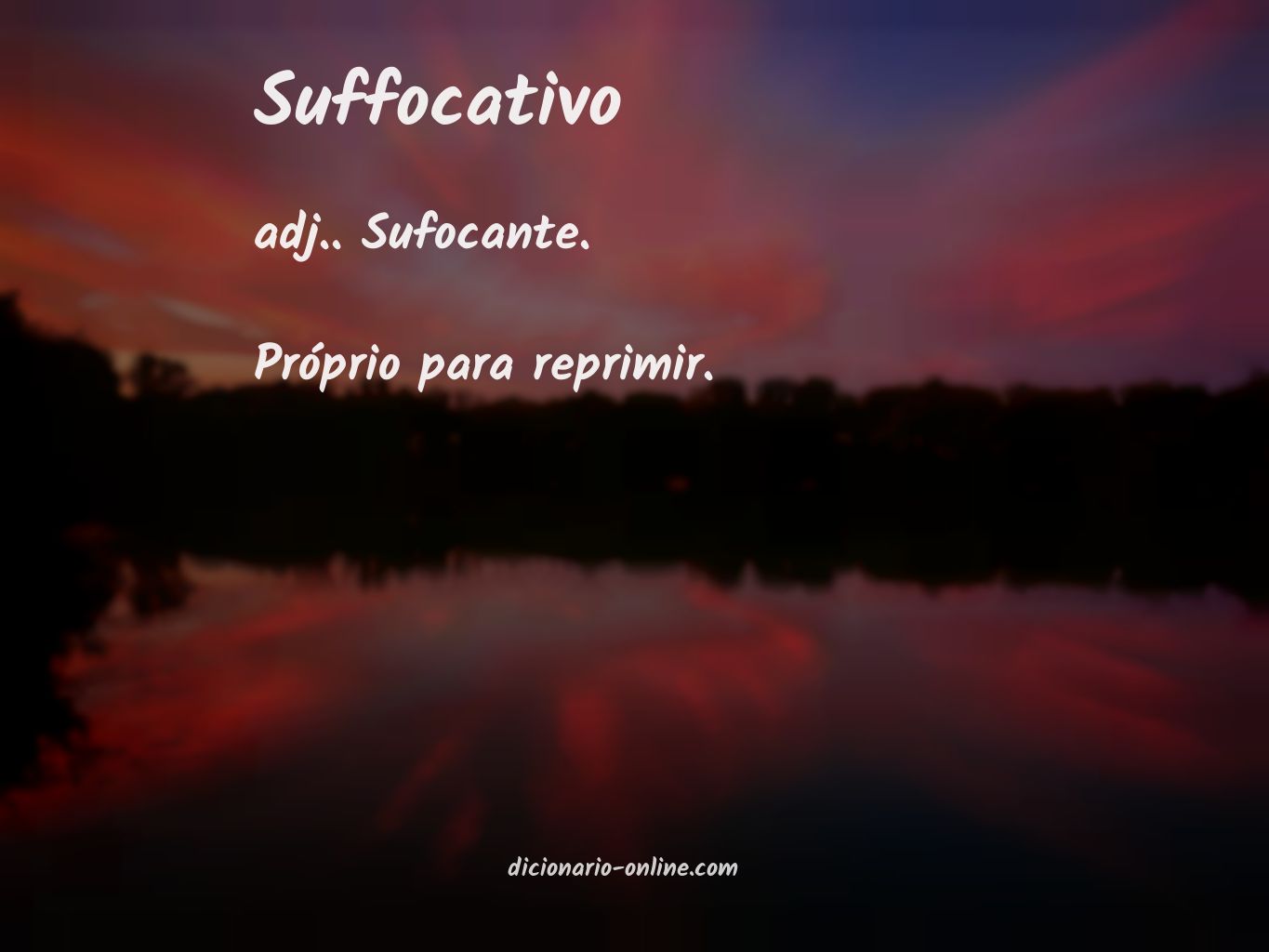 Significado de suffocativo