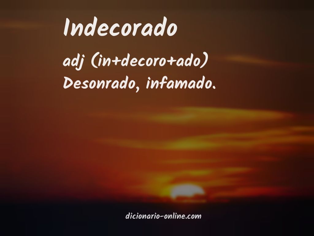 Significado de indecorado