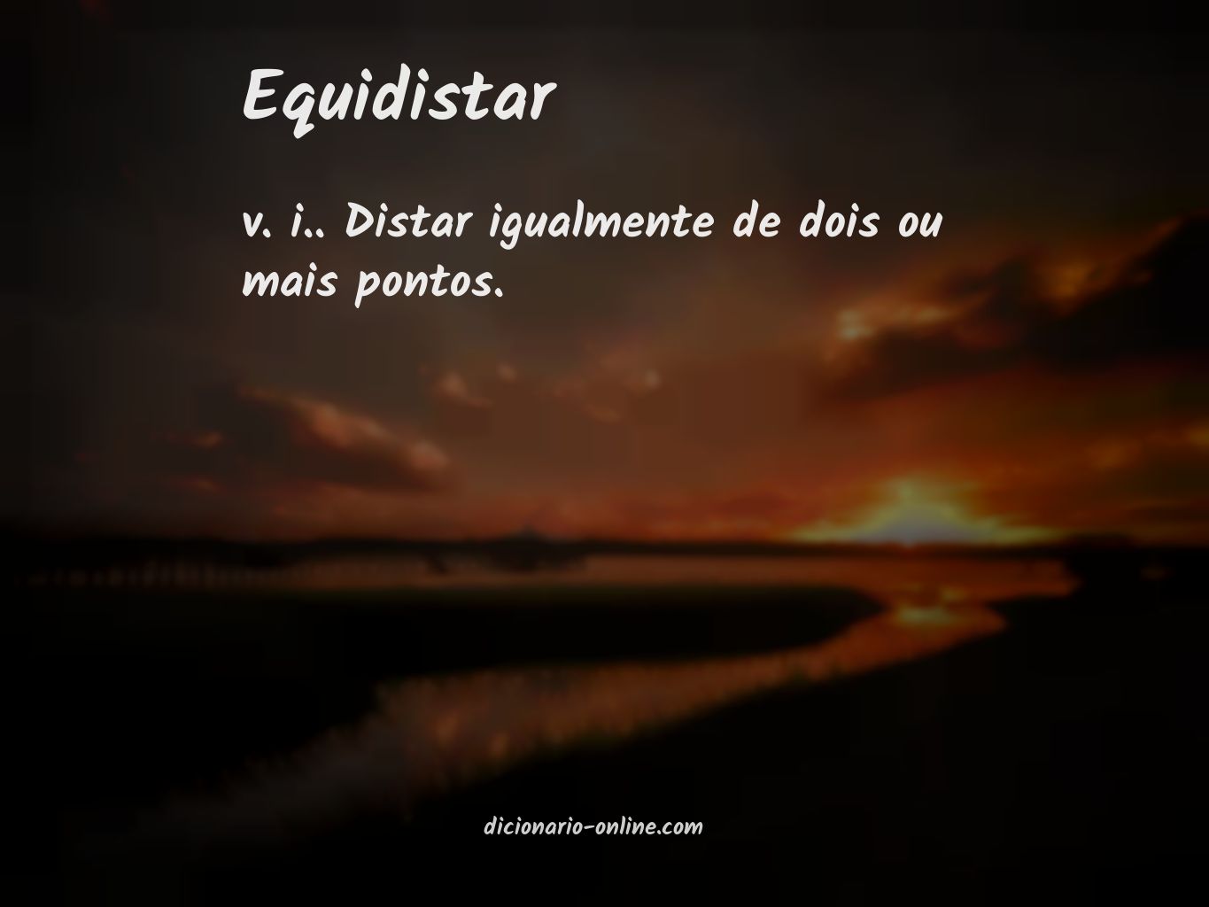 Significado de equidistar