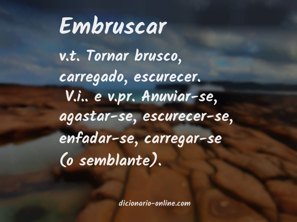 Significado de embruscar