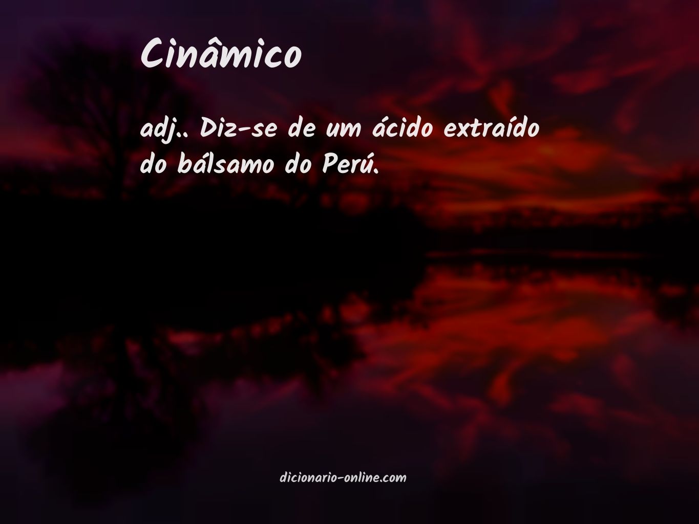 Significado de cinâmico