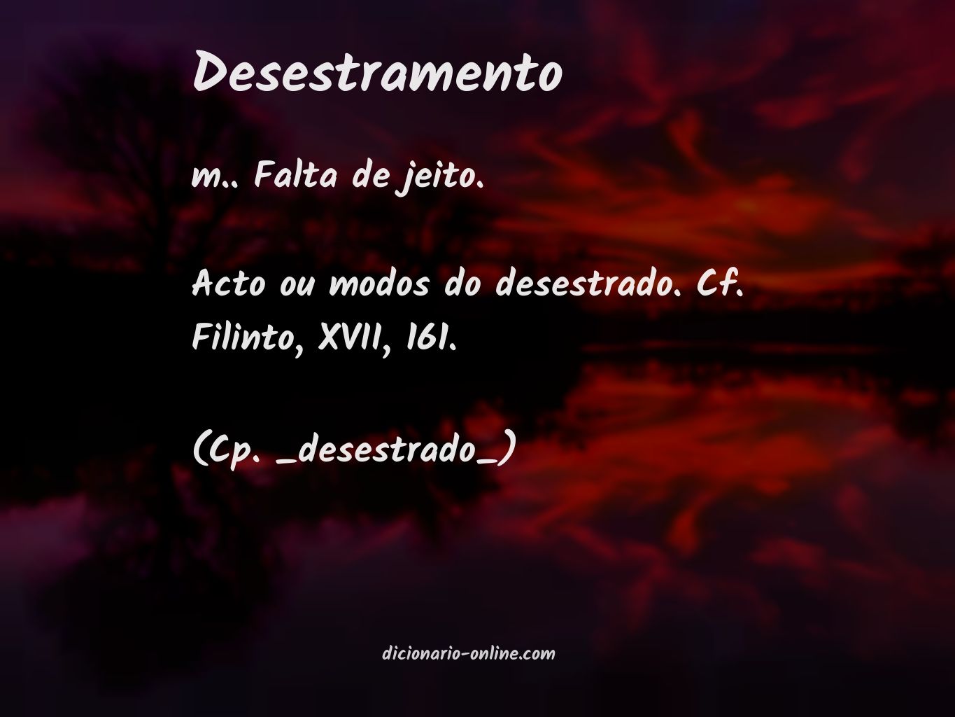 Significado de desestramento