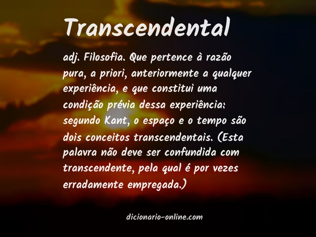 Significado de transcendental