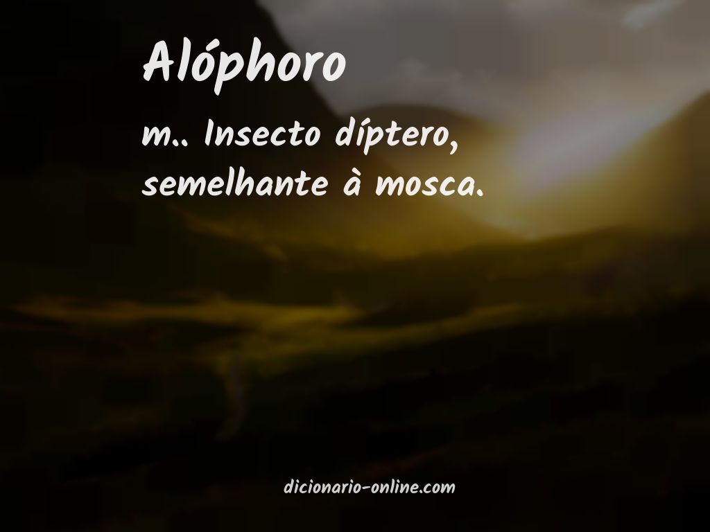 Significado de alóphoro