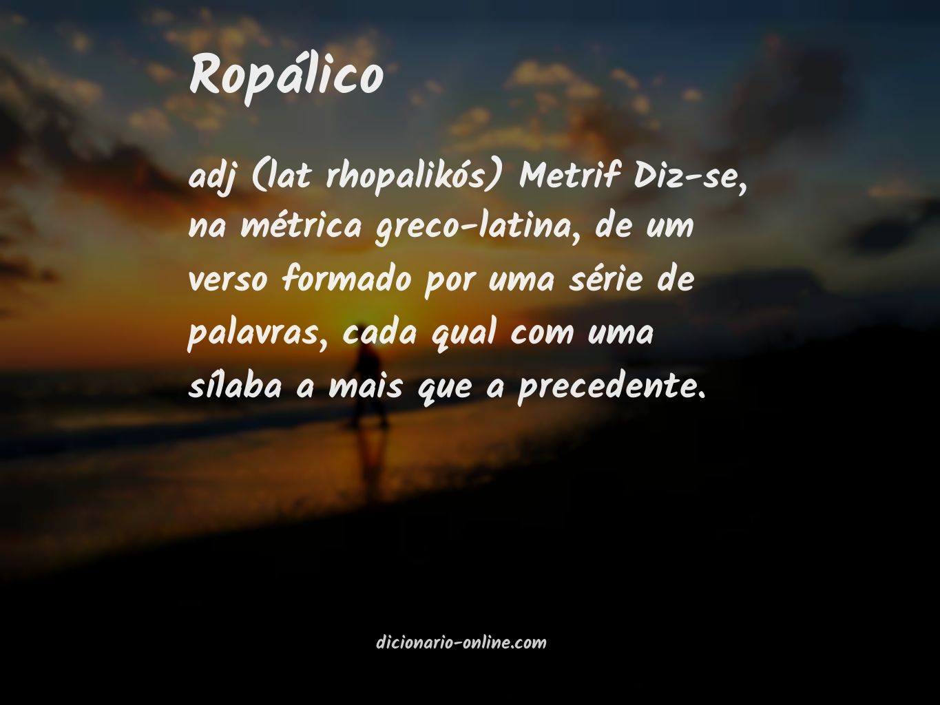 Significado de ropálico