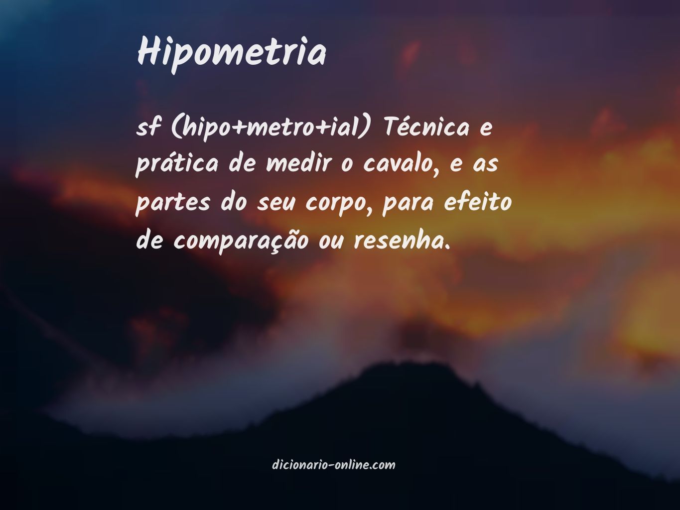 Significado de hipometria
