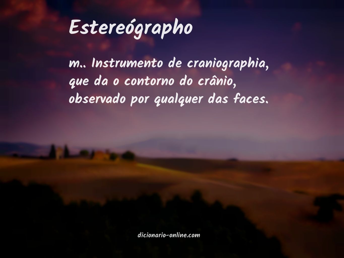 Significado de estereógrapho