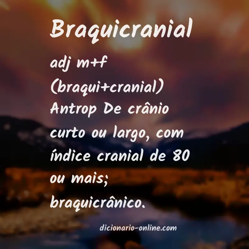 Significado de braquicranial