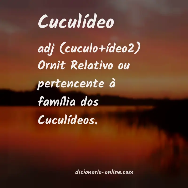 Significado de cuculídeo