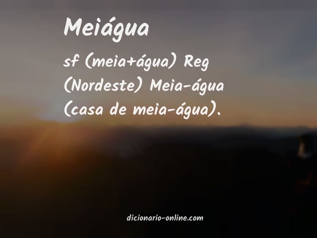 Significado de meiágua