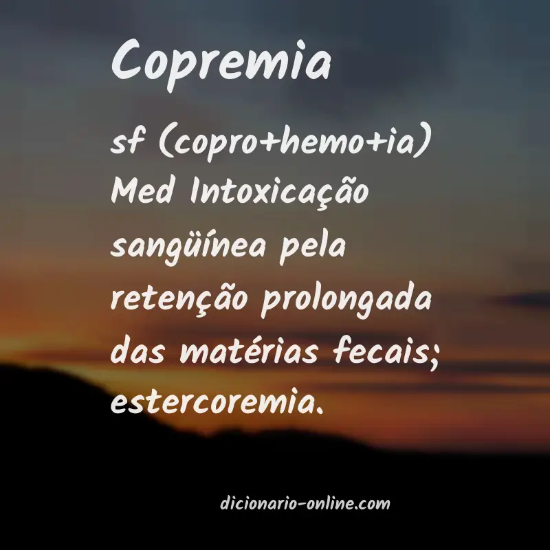 Significado de copremia