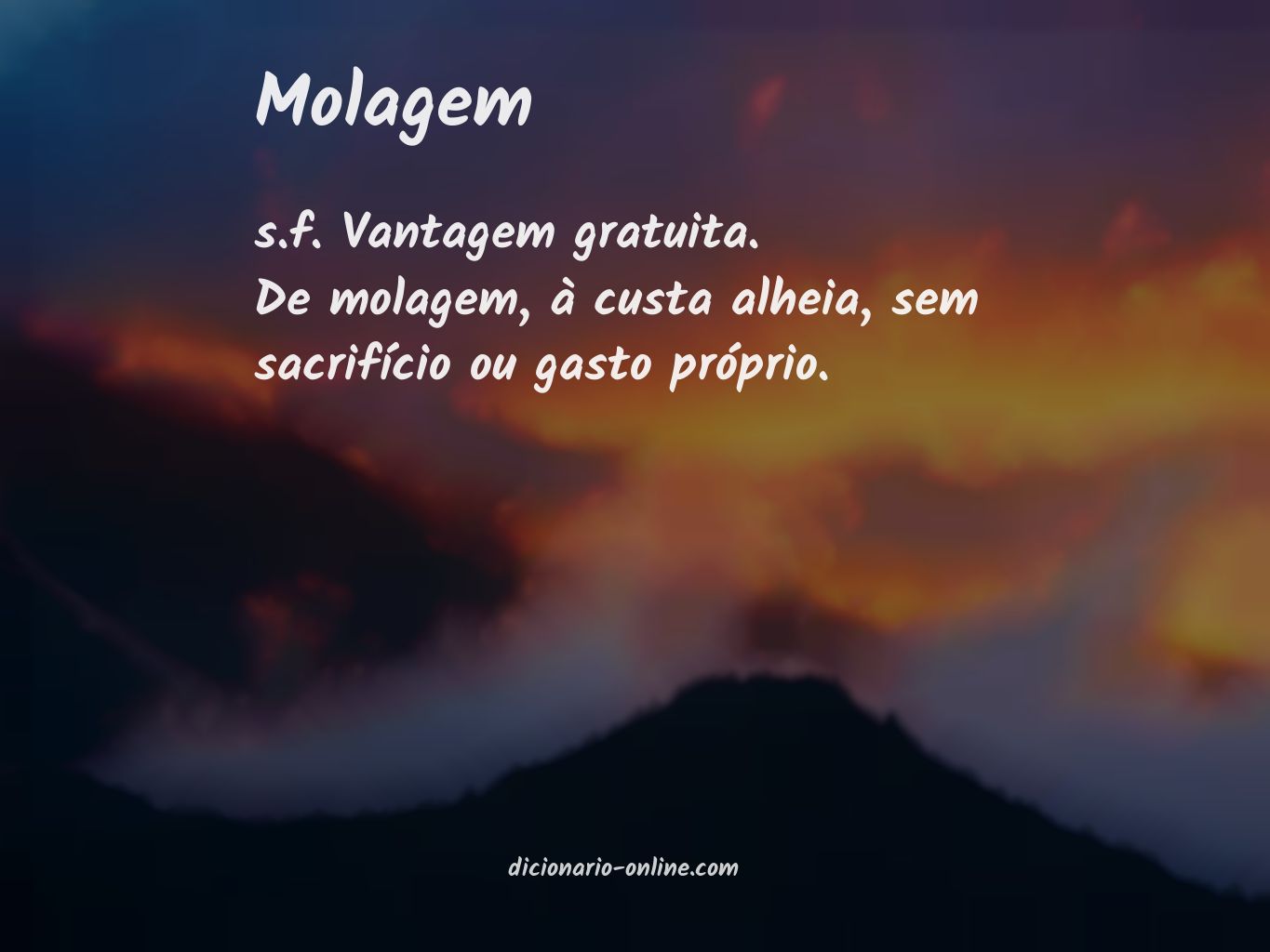 Significado de molagem