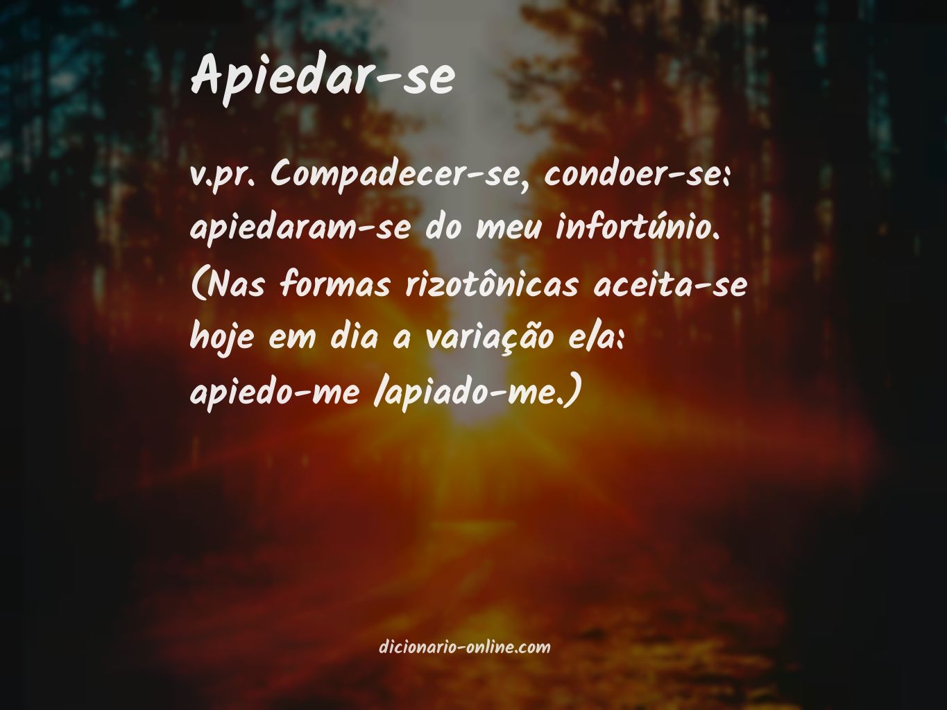 Significado de apiedar-se